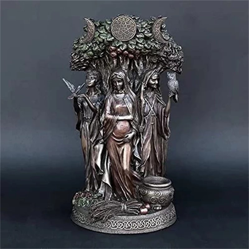 Seni Resin Patung Dewi Yunani Patung Dewi Yunani Kuno Agama Hecate Patung Dekorasi Rumah Ornamen Min
