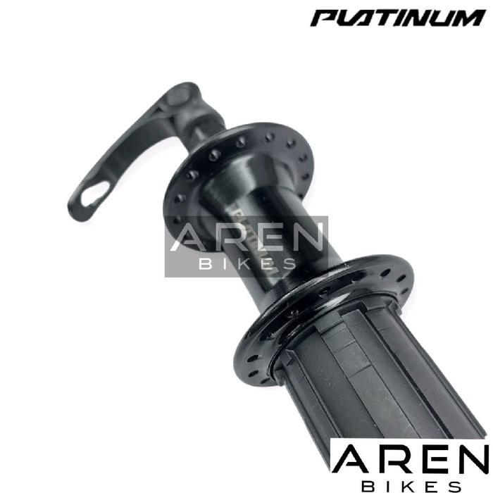 HUB FREEHUB PLATINUM SLUP CASSETTE 32 36 HOLE HITAM SILVER 7 8 9 10 11 SPEED LUBANG 32H 36H BEARING