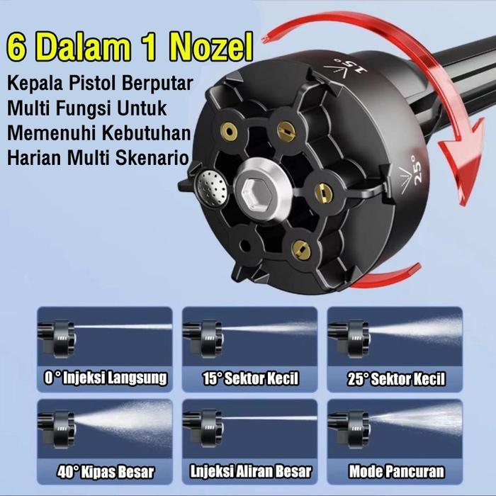 REAIM Alat cuci motor baterai Mesin Cuci Mobil Cordless 450W 250Bar, Alat Cuci Mobil dan Motor,