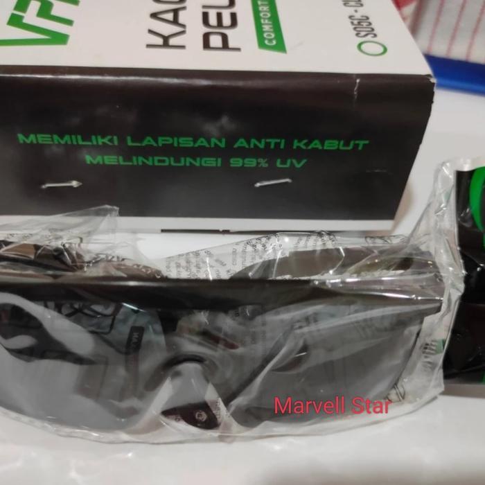 Kacamata Safety Glasses VPRO Anti UV (Black Smoke)