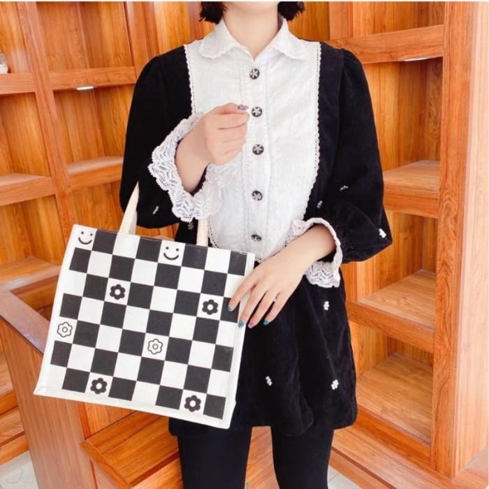 OPIOBAGS TOTE BAG JUMBO KANVAS / TAS TOTE WANITA TFW 157