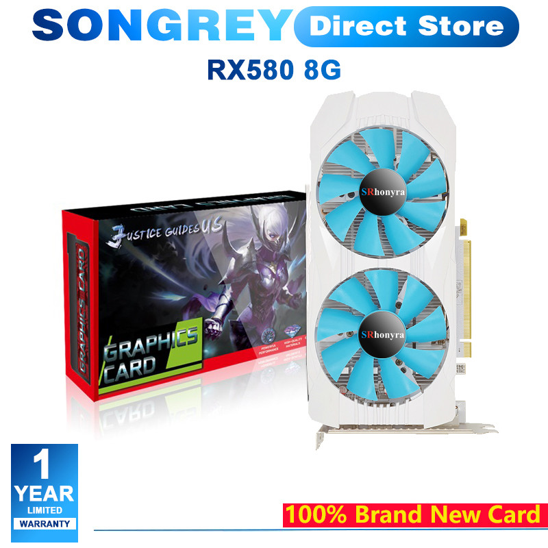 SRhonyra RX 580 590 GME GTX 1660 Super 1660 Ti 1050 Ti Gaming Graphics Card 8/6/4GB GDDR5/6 GPU for