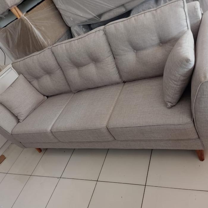 Sofa scandinavian Lettro 3 seater - light grey, 3 seater