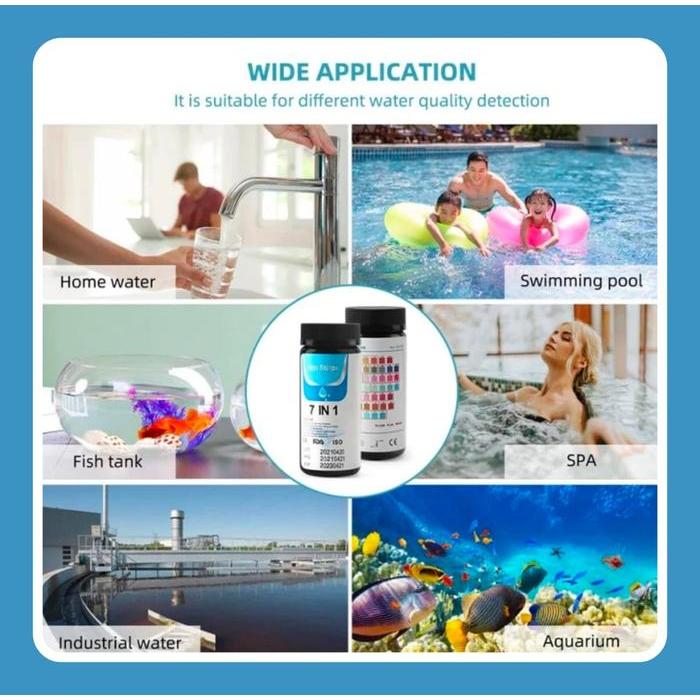 ALAT UKUR TEST AIR 7 IN 1 WATER TEST KIT AIR PH NITRIT NITRAT KLORIN HARDNESS BROMINE