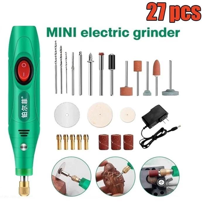 Bor Mini 12V Dc 15000 Rpm Gerenda Listrik Drill Electric Engraver Grinder Listrik / Alat Ukir Kayu