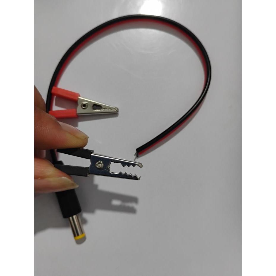 "New" JEPIT AKI / JEPIT BUAYA / KABEL DC MALE 5.5 MM JEPITAN AKI+KABEL