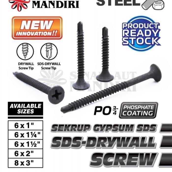 Sekrup / Skrup Sds Gypsum Drywall / Sds Drywall Screw 6 X 2"