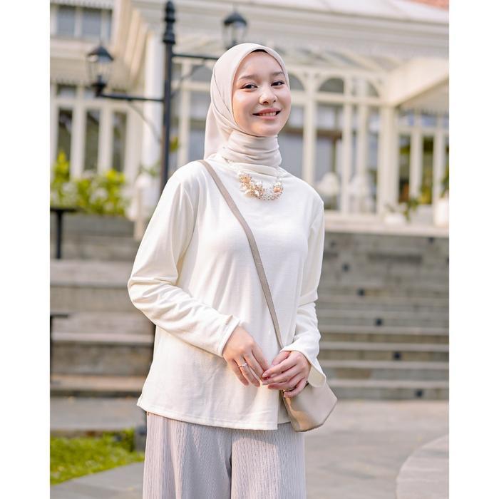 SALE Zysku Xena Basic Top - 4 Warna Atasan Arrow Knit Wanita Lengan Panjang TERMURAH
