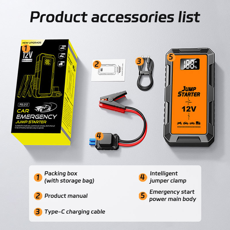 Super Capacitor 2 Jump Starter 12V Batteryless Jump Starter Portable Jump Starter for Car Battery