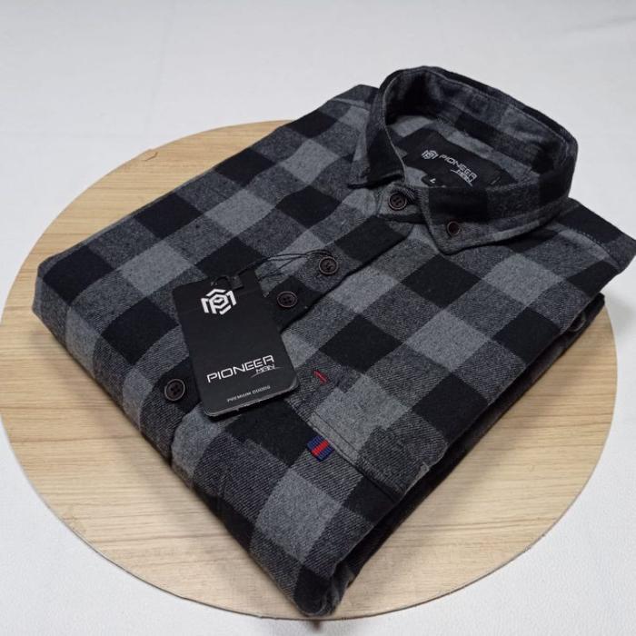 KEMEJA FLANEL PRIA LENGAN PENDEK KEMEJA KOTAK KOTAK PRIA LENGAN PANJANG UNISEX BIG SIZE M L XL XXL