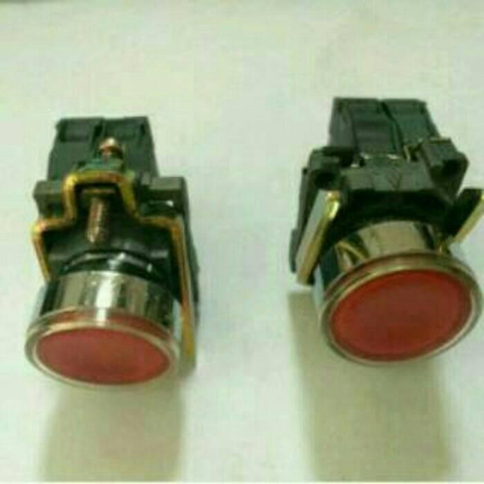 push button lampu 220v/push button 22mm merah