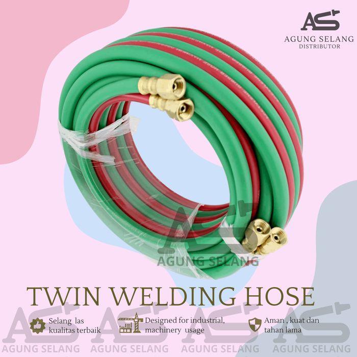 Selang Las NCR Double 1/4 - 3/8 Twin Welding Rubber Hose Thailand