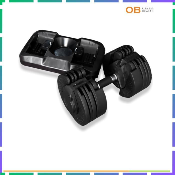 ADJUSTABLE DUMBELL 20 KG OB FIT UNTUK GYM FITNESS