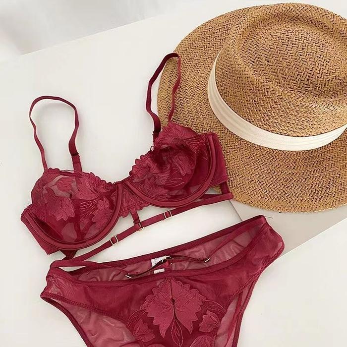 Madison Bra Set Panties BH Kawat Wanita Lace Renda Gstring Setelan