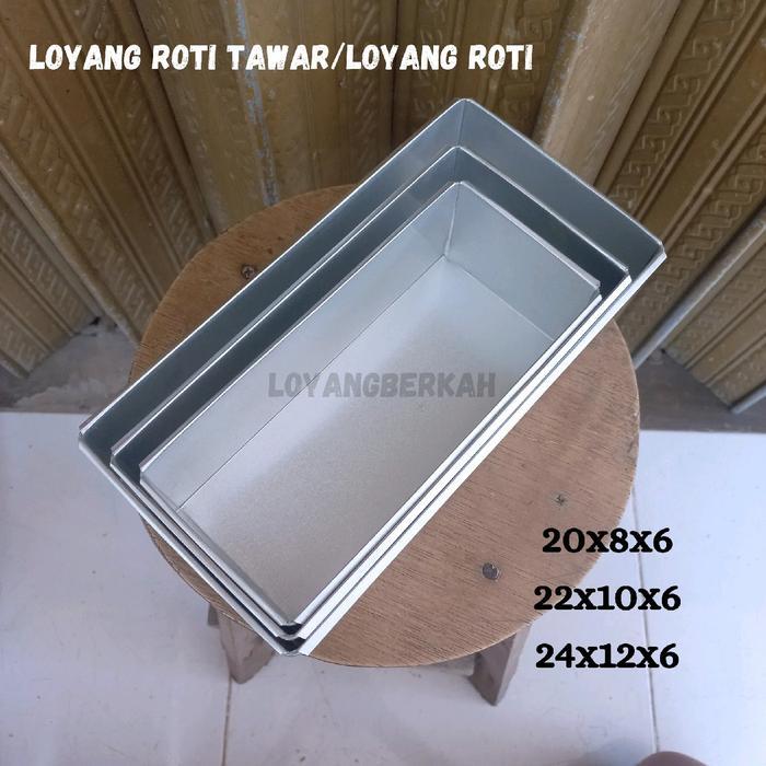 Loyang Roti Tawar Galvalum 20x8 22x10 24x12 Tinggi 6 cm - Kitchenware