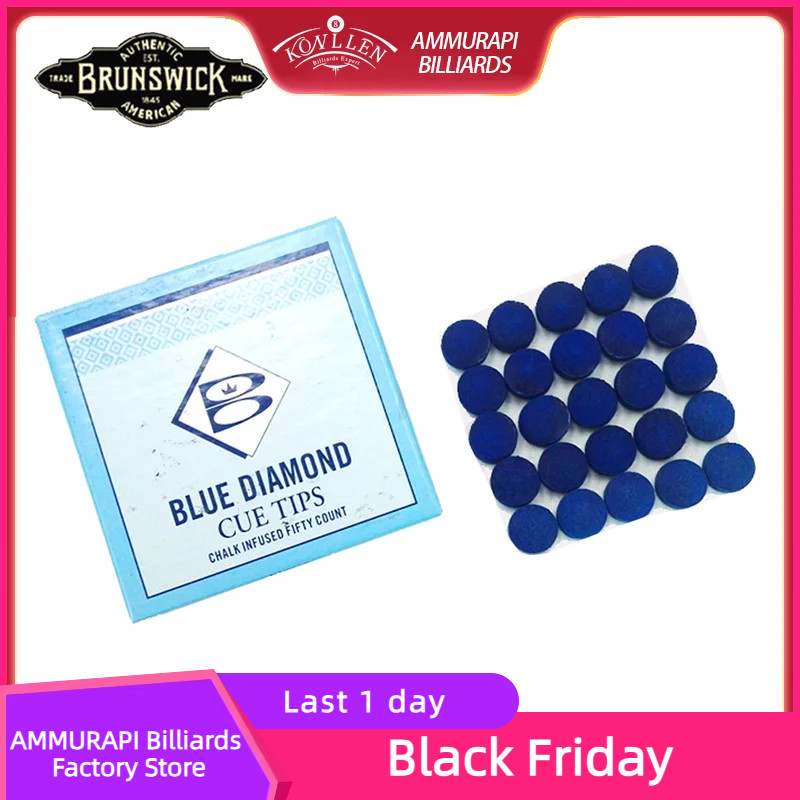 Blue Diamond Brunswick Snooker Cue Tip Billiards Stick Kit Tip 10/11mm Tip Billiard Accessories Bill