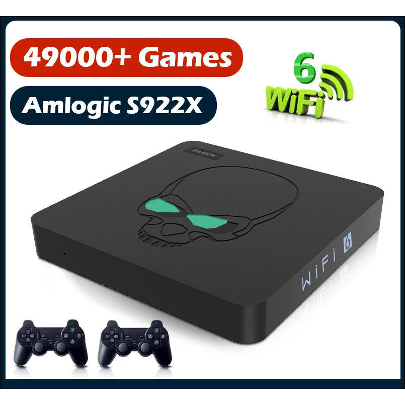Super Console X King Video Game Consoles WiFi 6 TV BOX For PSP/PS1/SS/N64 Android 9 Amlogic S922X Wi