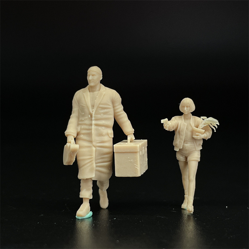 1/64 Scale Resin Model killer Leon and Matilda Figures Dioramas Unpainted Figurines Miniature