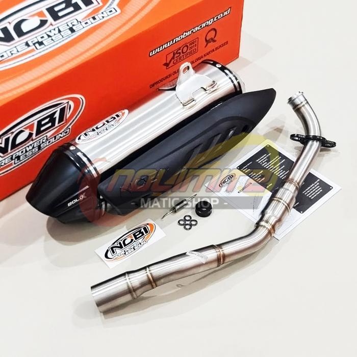 Knalpot Standar Racing NOB1 Bold X Stainless Yamaha NMAX Aerox Turbo