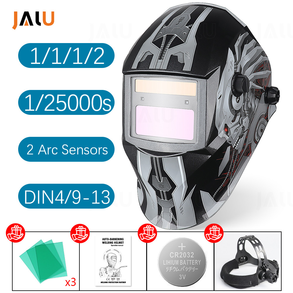 DIN4/9-13 Automatic Li battery Welding mask Solar Electric TIG MIG Welding helmet Auto Darkening Wel