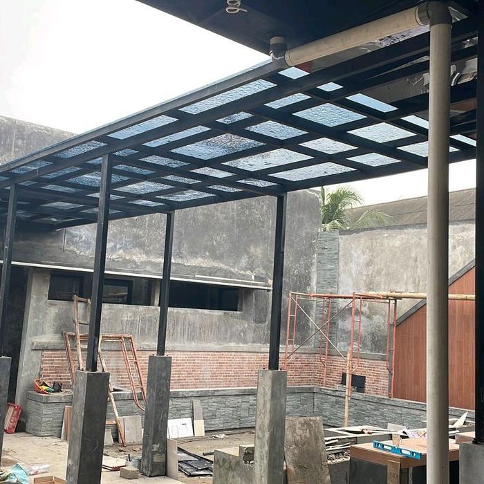 Atap Polycarbonate PolyFlat Poly flat Tbl 1.2mm Atap Polycarbonate-Harga per Meter- Solar Solid Tuff