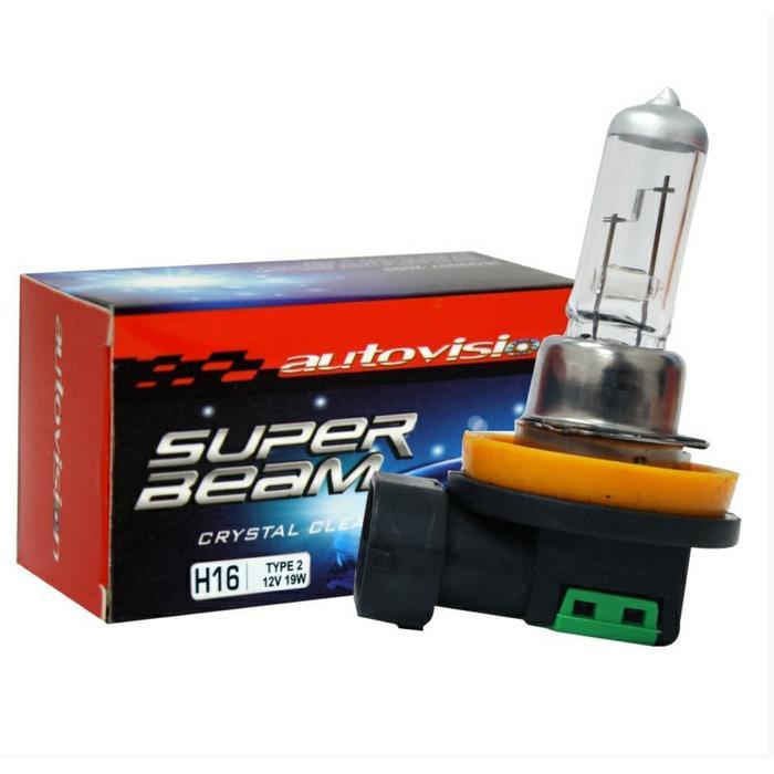 Bohlam Halogen H16 19 Watt Autovision Super Beam Lampu Mobil H16 Best Quality