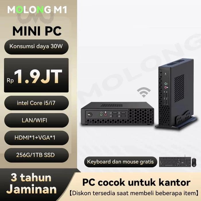 Intel i5 12450H PC gaming full set ,mini komputer desktop cocok untuk kantor bisnis desain grafis