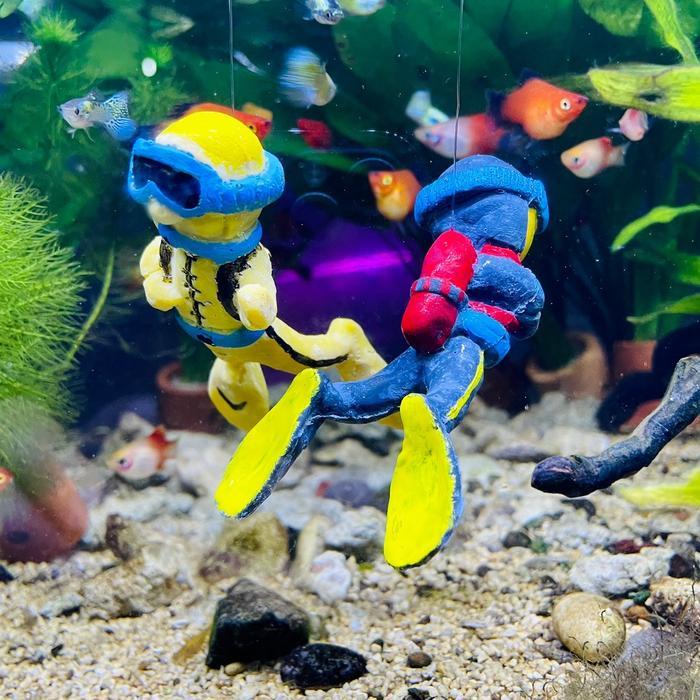 Hiasan Aquarium Penyelam Melayang / Mainan Ikan Hias