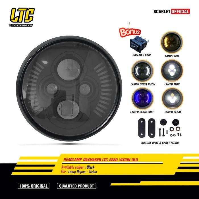 Headlamp Daymaker Ltc Vixion Old 5580 Original Scarlet Racing