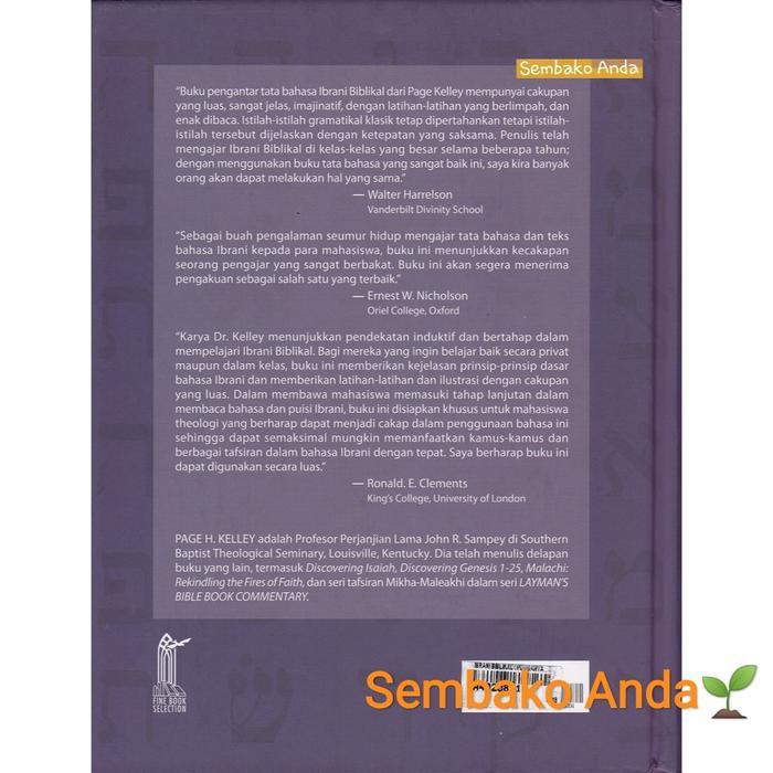 SALE Ibrani Biblikal. Pengantar Tata Bahasa. Page H Kelley. Pengantar Tata Bahasa Ibrani Biblikal.