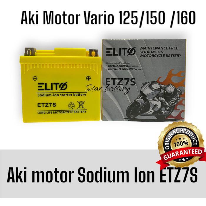 Sedia Aki motor Honda Vario 125 (GTZ7S ELITO) aki kering Vario 125