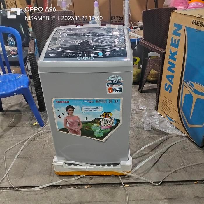 mesin cuci Sanken 7 kg otomatis Sanken AW-831BK