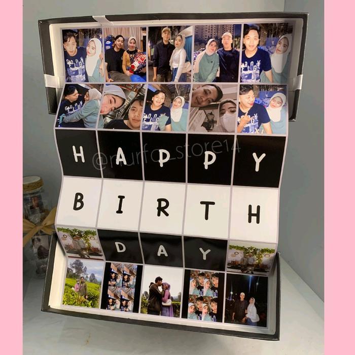 "New" Memory Box KADO ULANG TAHUN ANNIVERSARY WISUDA DLL PHOTOBOX PREMIUM Glossy 30 Feed Full Print