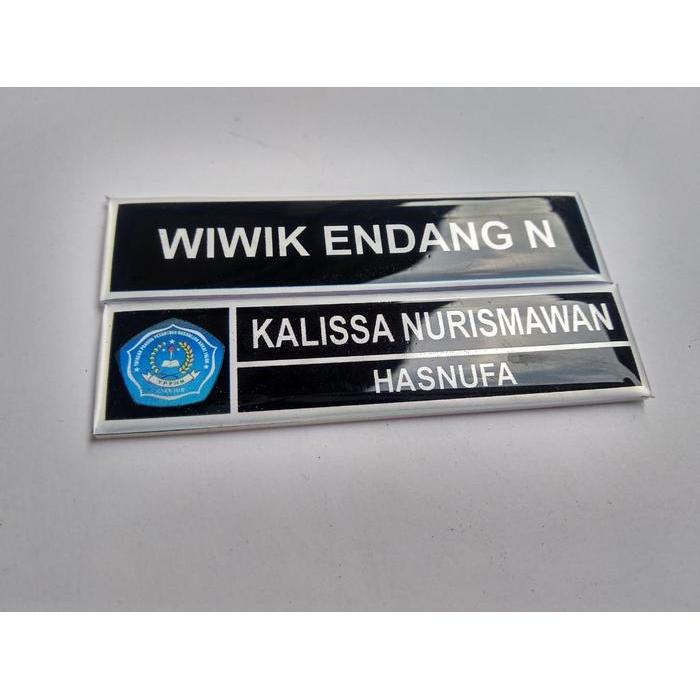 "New" PAPAN NAMA AKRILIK MENGGUNAKAN PENITIK / LAPISAN RESIN / NAME TAG / PIN / PIN NAMA / PIN PNS /