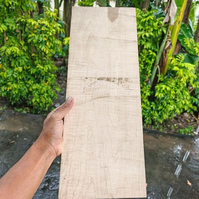 Kayu Curly Flame Maple Bookmatch Material Top Body Gitar Luthier Suply - IM