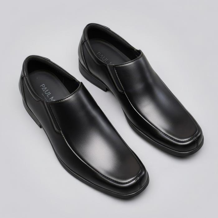Paulmay - Sepatu Formal Pria Milan 78 Shoes Pantofel Hitam Kerja Karet