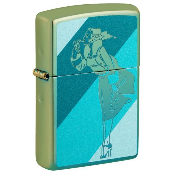 Zippo Teal Windy Design 48457
