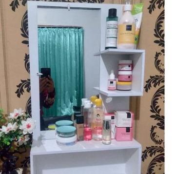 "New" Meja Rias / Cermin Vintage / Tolet Minimalis / Cermin Rias Dinding Portabel Bergaransi Kaca