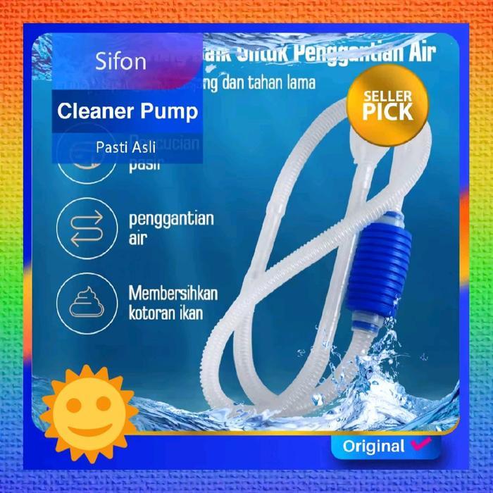 SIPHON CLINEAR PUMP ALAT PENGURAS AIR AQUARIUM SIPHON MURAH