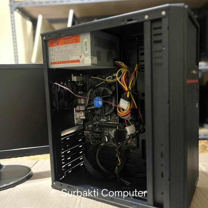 PC RAKITAN SEPAKET CORE I3 9100 RAM 8GB SSD 256GB HDD 1TB MONITOR 19 INCH PAKETAN MURAH
