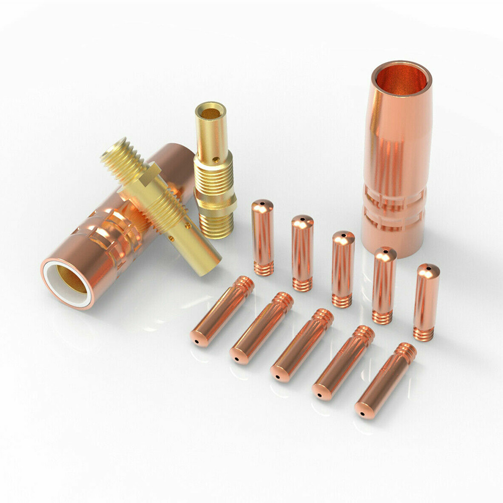 MIG Torch Nozzles For 100L #1 Tip-Diffuer-Nozzle Mig Welding Kit .035" 11-35 Conductive Nozzle 21-50