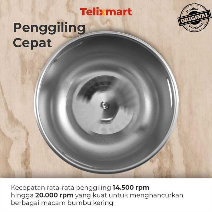 Grinder Mini Dorahomi Mesin Penggiling Kopi Blender Bumbu Kering Stainless Listrik