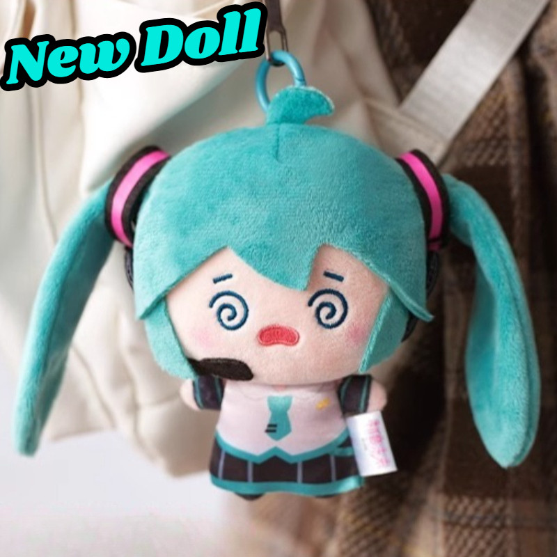 Anime New Hatsune Miku Ponytail Swaying Series Plush Doll Keychain Cartoon Hatsune Doll Cute