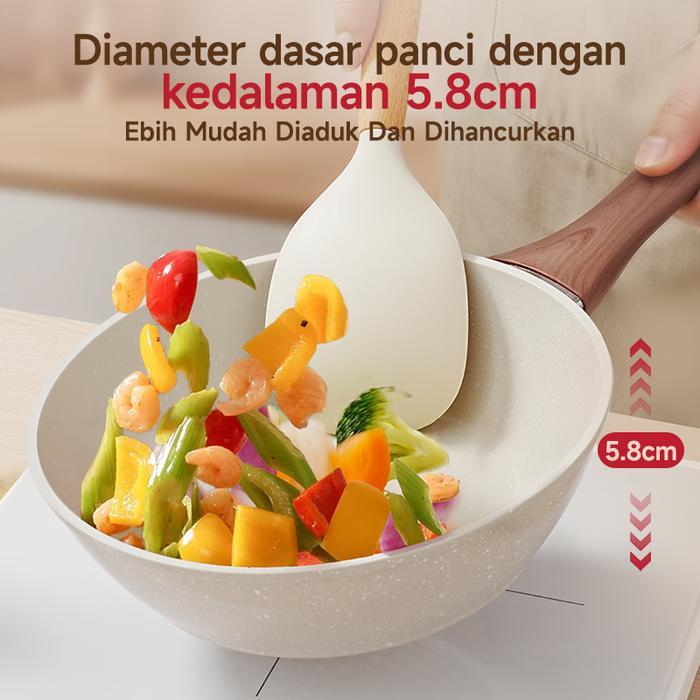 MODOFOWajan Kecil 20cm Teflon Anti Lengket Wajan Anti Lengket Wajan Penggorengan Wajan Penggorengan
