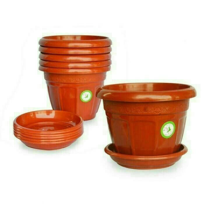 Top pot bunga 40cm+tatakan(7540)