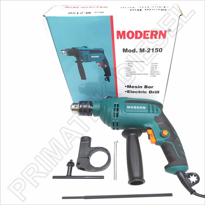(Modern M-2150) Mesin Bor Tangan M2150 Modern Tembok Beton Listrik 13Mm / Electric Drill Mesin Bor