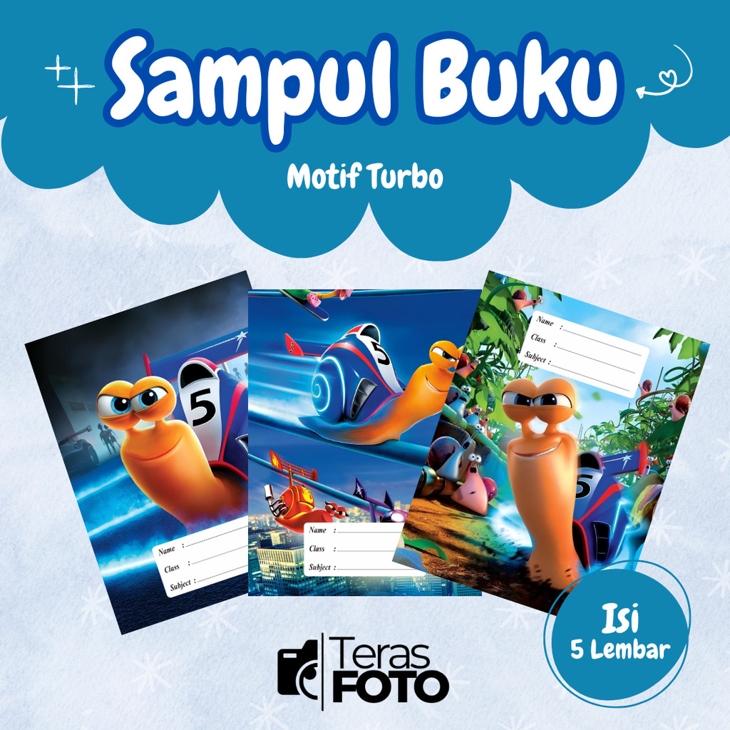 (Isi 5 Lembar) SAMPUL BUKU MOTIF ESTETIK TURBO/ SAMPUL BUKU TULIS SIDU CAMPUS BIGBOSS / SAMPUL BUKU 