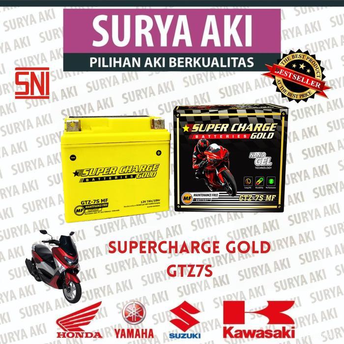 Aki Gel Supercharge Gold Gtz7S 7Ah Aki Motor Supra Gtr 150 Beat Deluxe Beat Cbs Iss