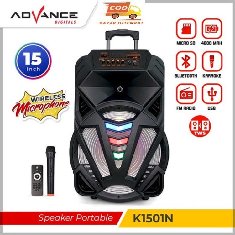 Advance K1501N Speaker Meeting Bluetooth Advance New 15 Inch