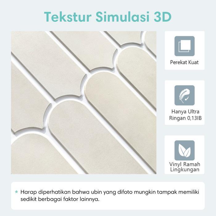 Commomy 10Pcs Wallpaper Dinding 3D Foam Stiker Dinding wall 30x30cm Motif Batu Bata wallpaper